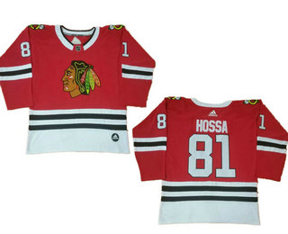 Men's Chicago Blackhawks #81 Marian Hossa Red 2017-2018 Hockey Adidas Stitched NHL Jersey