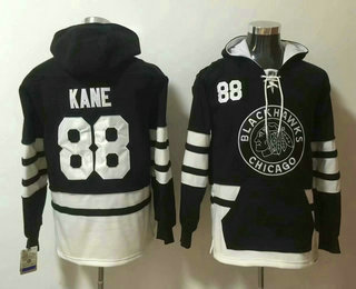 Men's Chicago Blackhawks #88 Patrick Kane 2019 Winter Classic NEW Black Pocket Stitched NHL Pullover Hoodie