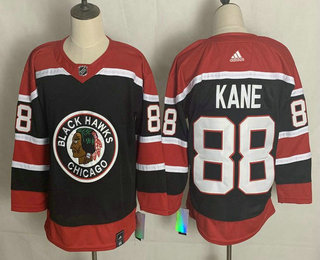 Men's Chicago Blackhawks #88 Patrick Kane Black 2021 Retro Stitched NHL Jersey