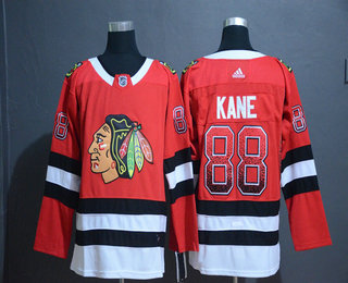 Men's Chicago Blackhawks #88 Patrick Kane Red Drift Fashion Adidas Stitched NHL Jersey