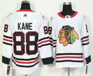 Men's Chicago Blackhawks #88 Patrick Kane White 2017-2018 Hockey Adidas Stitched NHL Jersey