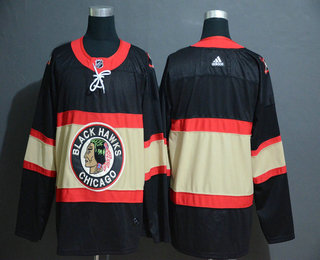 Men's Chicago Blackhawks Blank NEW Black Third Adidas Stitched NHL Jersey