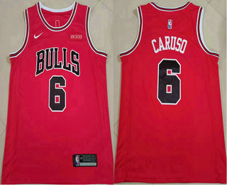 Men's Chicago Bulls #2 Alex Caruso Red 2021 Nike Swingman Stitched Jersey With Sponsor Logo