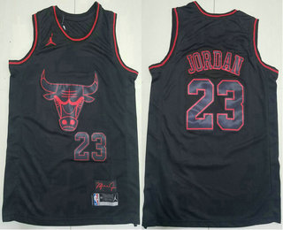 Men's Chicago Bulls #23 Michael Jordan Black NEW City Icon Swingman Jersey