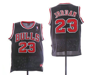 Men's Chicago Bulls #23 Michael Jordan Black With Bulls Jersey