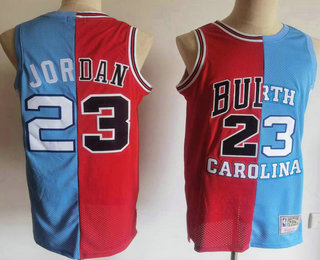 Men's Chicago Bulls #23 Michael Jordan Blue Red Two Tone Stitched Hardwood Classic Swingman Jersey 1