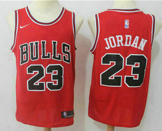 Men's Chicago Bulls #23 Michael Jordan Red 2017-2018 Nike Swingman Stitched NBA Jersey