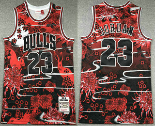 Men's Chicago Bulls #23 Michael Jordan Red Rabbit Swingman Jersey