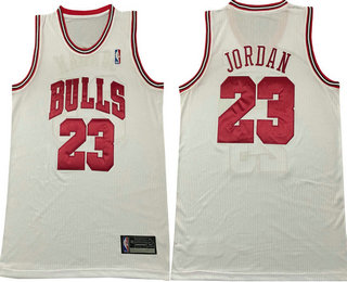 Men's Chicago Bulls #23 Michael Jordan White Stitched NBA Nike AU Jersey