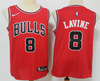 Men's Chicago Bulls #8 Zach LaVine Red Nike 75th Anniversary Diamond 2021 Stitched Jersey