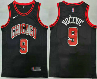 Men's Chicago Bulls #9 Nikola Vucevic Black 2020 Nike Swingman Stitched NBA Jersey