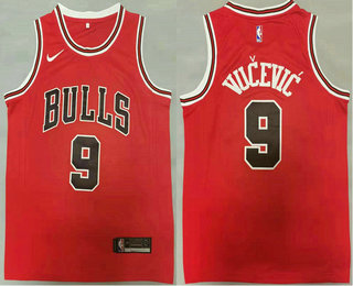 Men's Chicago Bulls #9 Nikola Vucevic Red 2020 Nike Swingman Stitched NBA Jersey