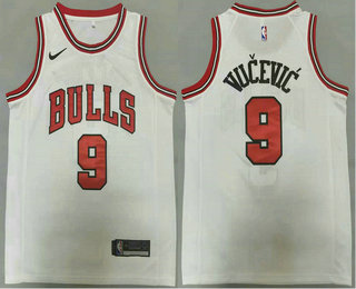 Men's Chicago Bulls #9 Nikola Vucevic White 2020 Nike Swingman Stitched NBA Jersey