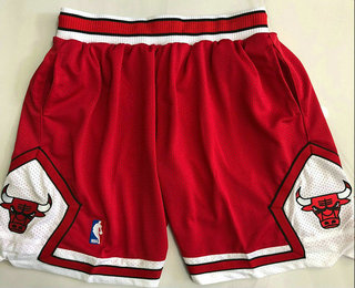 Men's Chicago Bulls Red AU Throwback Shorts