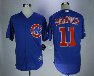 Men's Chicago Cubs #11 Yu Darvish Royal Blue Stitched MLB Cool Base MLB Jersey 01