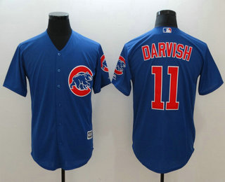 Men's Chicago Cubs #11 Yu Darvish Royal Blue Stitched MLB Cool Base MLB Jersey