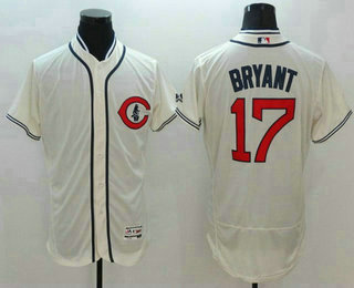 Men's Chicago Cubs #17 Kris Bryant Cream Flexbase Majestic 1929 Collection Jersey