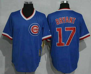 Men's Chicago Cubs #17 Kris Bryant Royal Blue Majestic Cool Base Cooperstown Collection Jersey