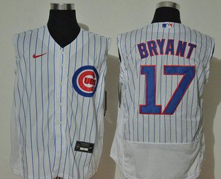 Men's Chicago Cubs #17 Kris Bryant White 2020 Cool and Refreshing Sleeveless Fan Stitched Flex Nike Jersey