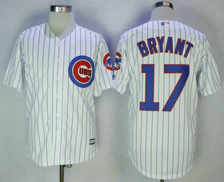 Men's Chicago Cubs #17 Kris Bryant White Home Stitched MLB Majestic Cool Base Jersey