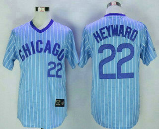 Men's Chicago Cubs #22 Jason Heyward 1988 Light Blue Cooperstown Collection Jersey by Majestic