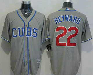 Men's Chicago Cubs #22 Jason Heyward Grey New Cool Base Alternate Road Jersey