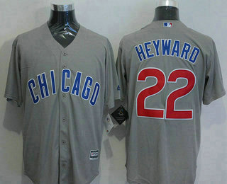 Men's Chicago Cubs #22 Jason Heyward Grey New Cool Base Jersey(Chicago Style)