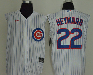 Men's Chicago Cubs #22 Jason Heyward White 2020 Cool and Refreshing Sleeveless Fan Stitched MLB Nike Jersey