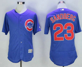 Men's Chicago Cubs #23 Ryne Sandberg Retired Royal Blue 2016 Flexbase Majestic Baseball Jersey