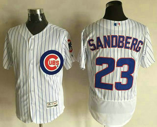 Men's Chicago Cubs #23 Ryne Sandberg White Flexbase 2016 MLB Player Jersey