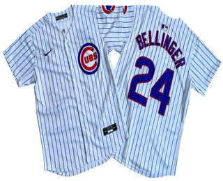 Men's Chicago Cubs #24 Cody Bellinger White Limited Stitched Jersey