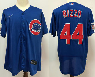 Men's Chicago Cubs #44 Anthony Rizzo Blue Stitched MLB Flex Base Nike Jersey