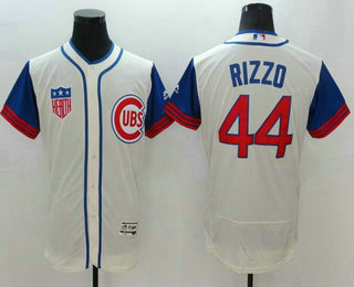 Men's Chicago Cubs #44 Anthony Rizzo Cream Flexbase Majestic 1942 Collection Jersey