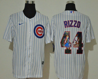 Men's Chicago Cubs #44 Anthony Rizzo White Stitched MLB Cool Base Nike Fashion Jersey