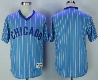 Men's Chicago Cubs Blank 1984 Light Blue Cooperstown Collection Jersey By Majestic