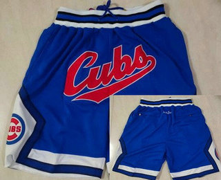 Men's Chicago Cubs Blank Blue Just Don Shorts