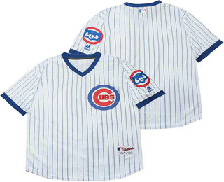 Men's Chicago Cubs Blank White Cooperstown Collection Jersey