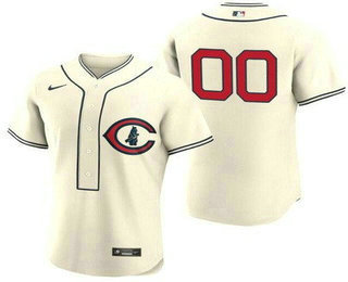 Men's Chicago Cubs Customized Cream 2022 Field of Dreams Authentic Jersey