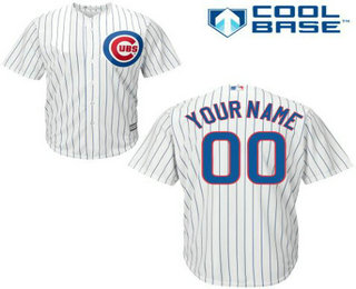 Men's Chicago Cubs White Customized Jersey