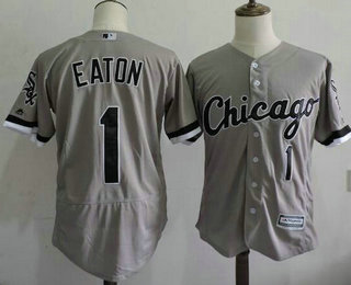 Men's Chicago White Sox #1 Adam Eaton Gray Road 2016 Flexbase Majestic Baseball Jersey