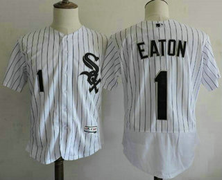 Men's Chicago White Sox #1 Adam Eaton White Home 2016 Flexbase Majestic Baseball Jersey