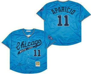 Men's Chicago White Sox #11 Luis Aparicio Blue 1968 Throwback Jersey