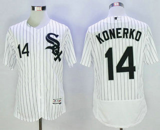 Men's Chicago White Sox #14 Paul Konerko Retired White 2016 Flexbase Majestic Baseball Jersey