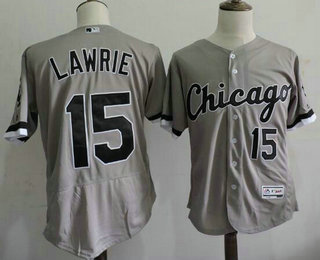 Men's Chicago White Sox #15 Brett Lawrie Gray Road 2016 Flexbase Majestic Baseball Jersey