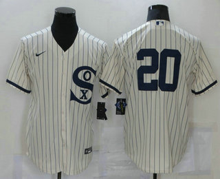 Men's Chicago White Sox #20 Danny Mendick 2021 Cream Field of Dreams Cool Base Stitched Nike Jersey