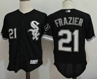 Men's Chicago White Sox #21 Todd Frazier Black 2016 Flexbase Majestic Baseball Jersey