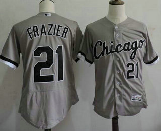 Men's Chicago White Sox #21 Todd Frazier Gray Road 2016 Flexbase Majestic Baseball Jersey