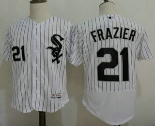 Men's Chicago White Sox #21 Todd Frazier White Home 2016 Flexbase Majestic Baseball Jersey