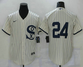 Men's Chicago White Sox #24 Yasmani Grandal 2021 Cream Field of Dreams Cool Base Stitched Nike Jersey