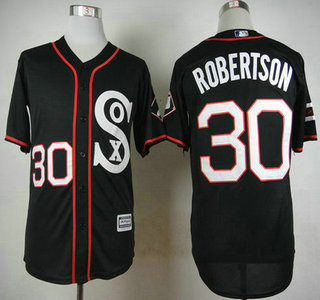 Men's Chicago White Sox #30 David Robertson 2015 Black Jersey